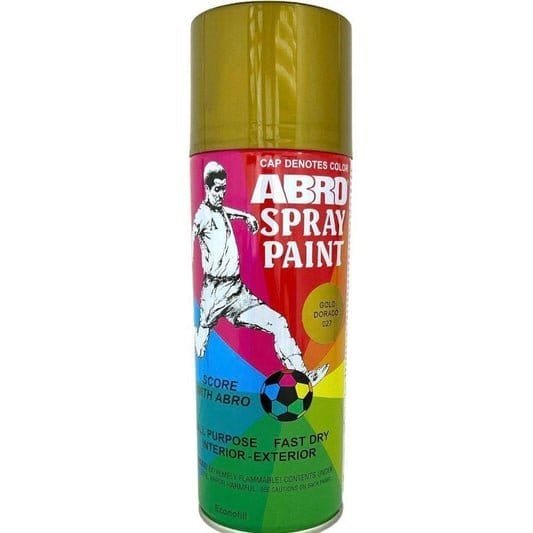 Abro Spray Paint Gold Color || دهان صبغ رش سبراي ابرو⁩ لون ذهبي - مكتبة اكسبريس الكويت