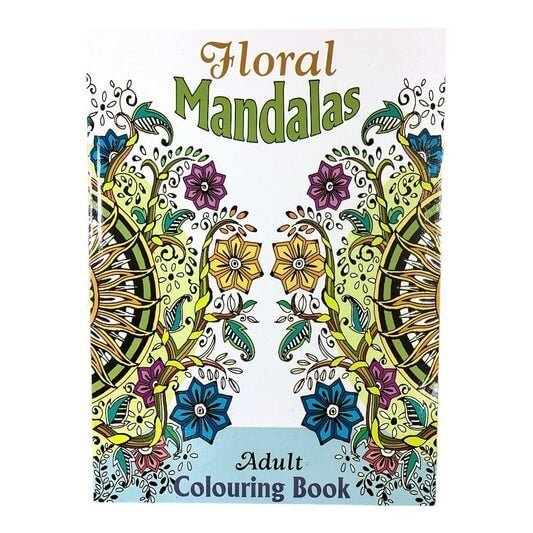 Adult Coloring Book Floral Mandalas || دفتر تلوين للكبار زهور الماندالا - مكتبة اكسبريس الكويت