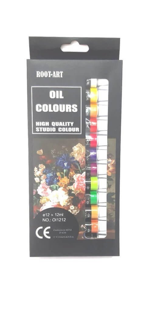 الوان رسم زيتي 12 لون 12 مل - مكتبة اكسبريس الكويت