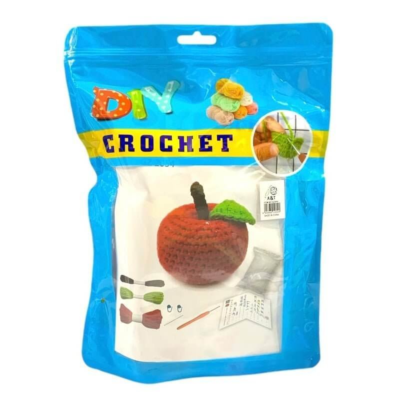 Apple Crochet Package with Turorial || مجموعة كروشيه مع فيديو توضيحي شكل تفاح - مكتبة اكسبريس الكويت