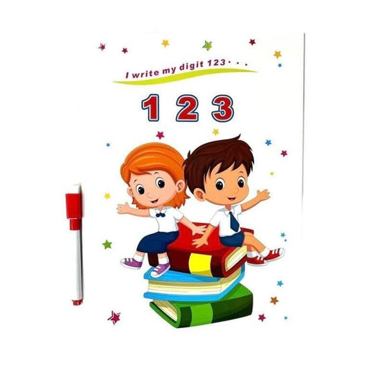 أرقام إنجليزية مع صفحات قابلة للمسح للأطفال - مكتبة اكسبريس الكويت