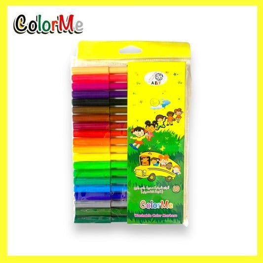 A&T Color Me Flexible Felt Pen Colors 20 Colors || الوان شينية مرنة كولور مي 20 لون - مكتبة اكسبريس الكويت