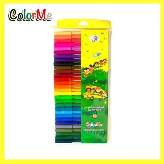 A&T Color Me Flexible Felt Pen Colors 30 Colors || الوان شينية مرنة كولور مي 30 لون - مكتبة اكسبريس الكويت