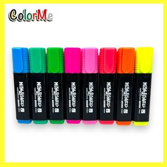 A&T Color Me Highlighter Set 8 Colors || مجموعة اقلام تخطيط كولور مي هايلايتر فسفوري ٨ لون - مكتبة اكسبريس الكويت