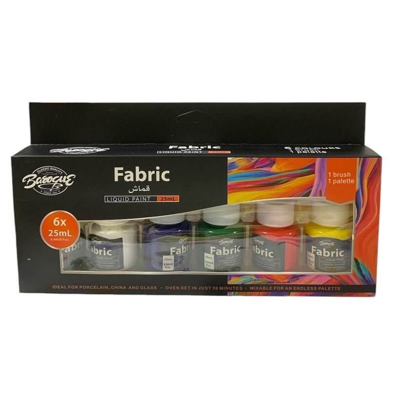 Basque Fabric Paint 6 Colors 25 ml || الوان قماش باسك ٦ لون حجم ٢٥ مل - مكتبة اكسبريس الكويت
