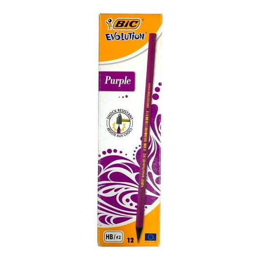 Bic Evolution Pencil Pack 12 Pcs || باكيت اقلام رصاص بيك ١٢قلم - مكتبة اكسبريس الكويت