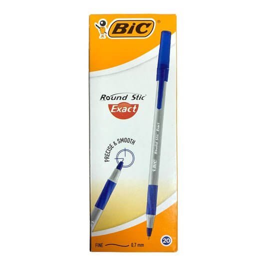 Bic Round Stic Exact Blue Color 20 Pens || باكيت اقلام حبو بيك ستيك اكزاكت لون ازرق ٢٠ قلم - مكتبة اكسبريس الكويت