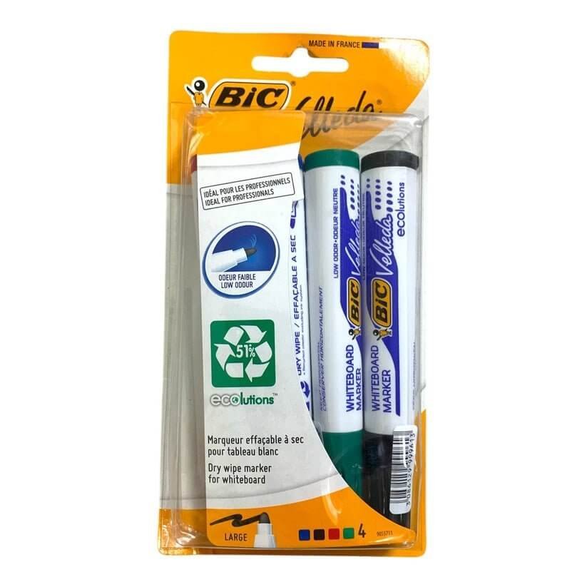 Bic Whiteboard Marker 4 Colors || اقلام صبورة بيك ٤ لون - مكتبة اكسبريس الكويت