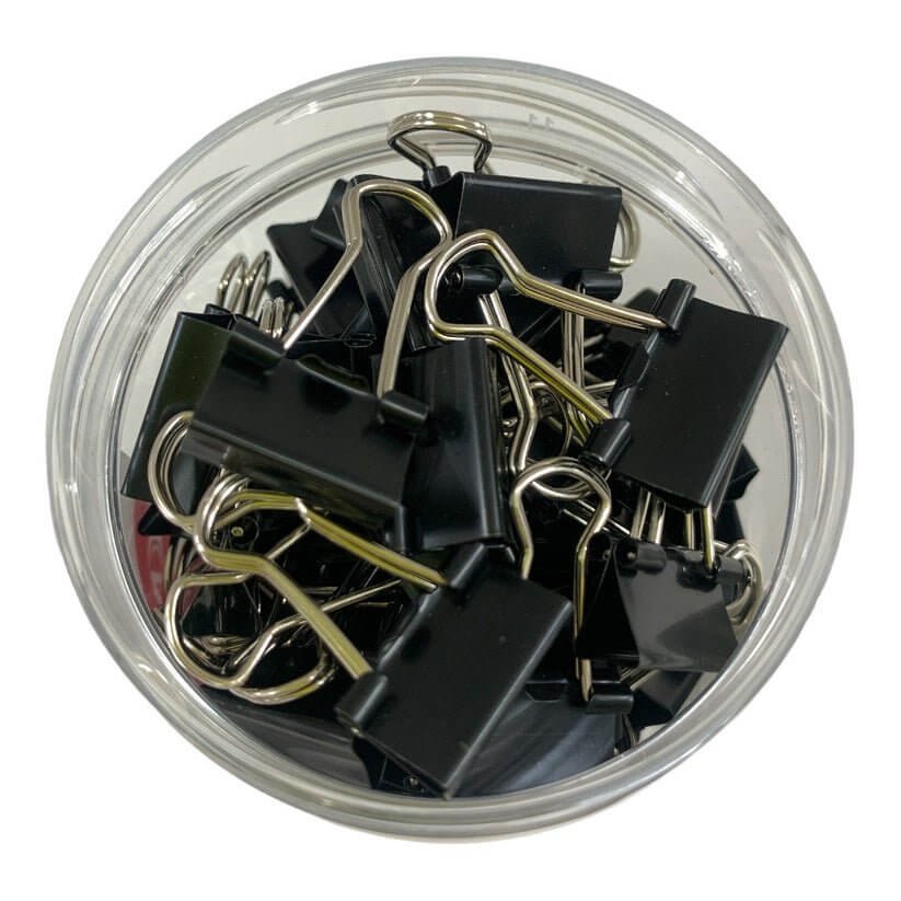 Black Binder Clips 15 ml 60 Pcs || بايندر كليبس اسود ١٥ مل عدد ٦٠ حبة - مكتبة اكسبريس الكويت