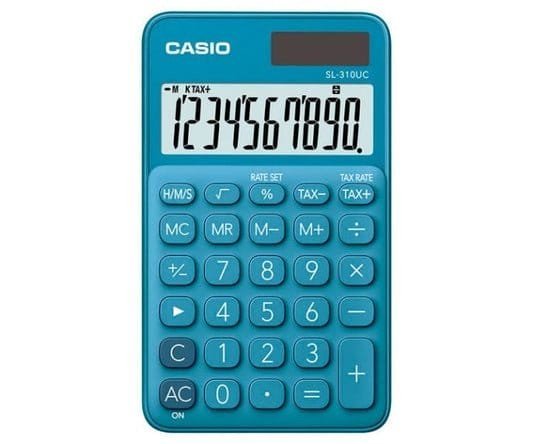 Casio Colored Hand Calculator. اله حاسبة كاسيو ملونه - مكتبة اكسبريس الكويت