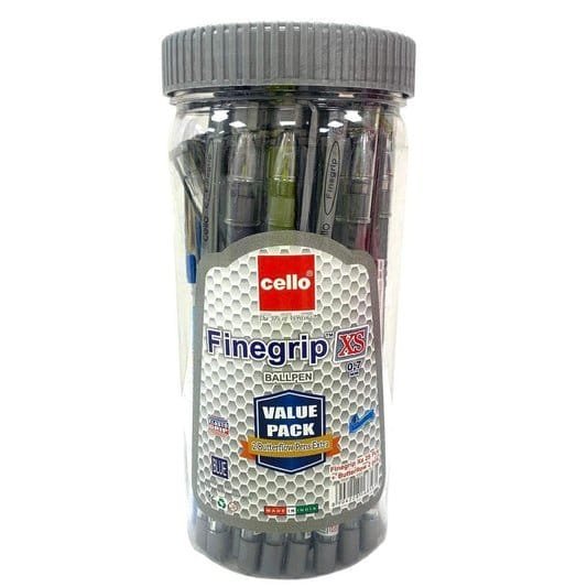 Cello Fingergrip XS Value Pack 25 Blue Pens || اقلام حبر سيلو فنجر قريب ٢٥ قلم حبر ازرق - مكتبة اكسبريس الكويت
