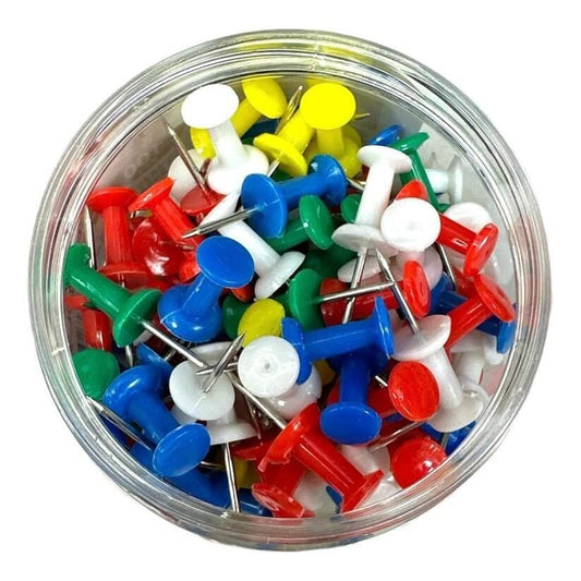 Colored Thumbtack DL3904 9x10 mm 100 pcs || دبابيس ضغط ملونة ٩*١٠ مم ١٠٠ دبوس - مكتبة اكسبريس الكويت