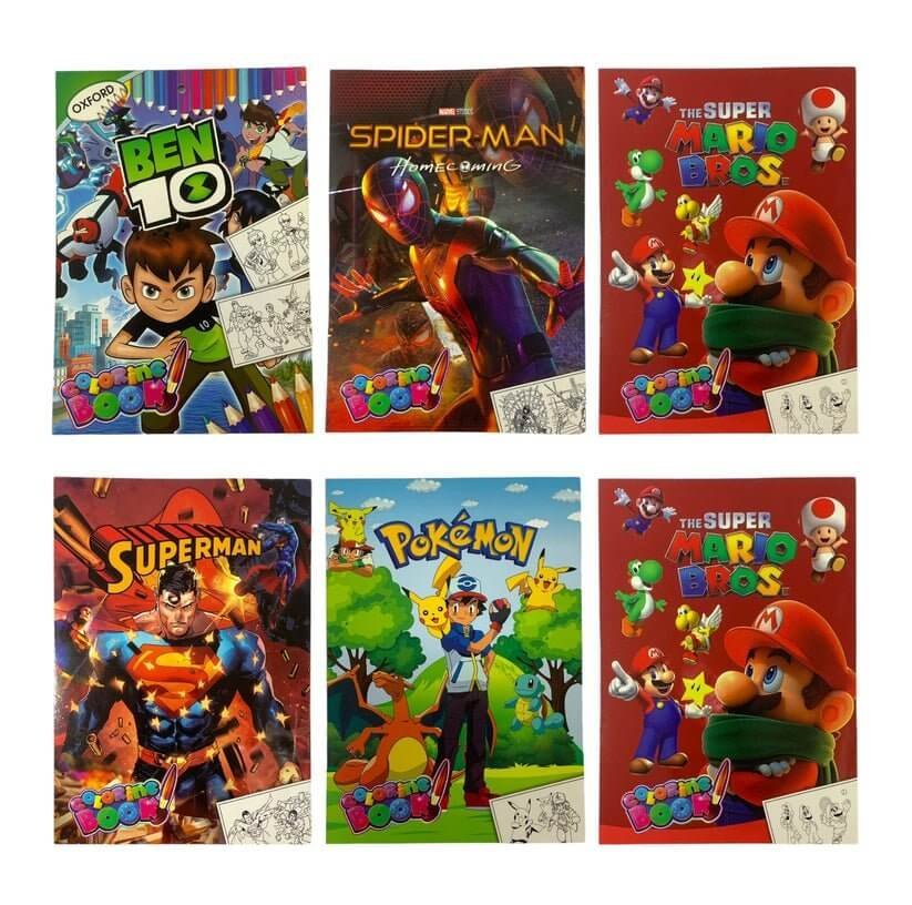 Coloring Book Boys Assorted Models || دفاتر تلوين ولادي موديلات متنوعة - مكتبة اكسبريس الكويت