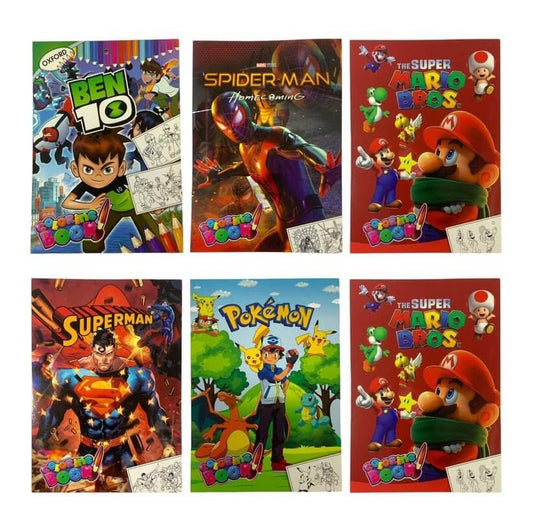 Coloring Book Boys Assorted Models || دفاتر تلوين ولادي موديلات متنوعة - مكتبة اكسبريس الكويت