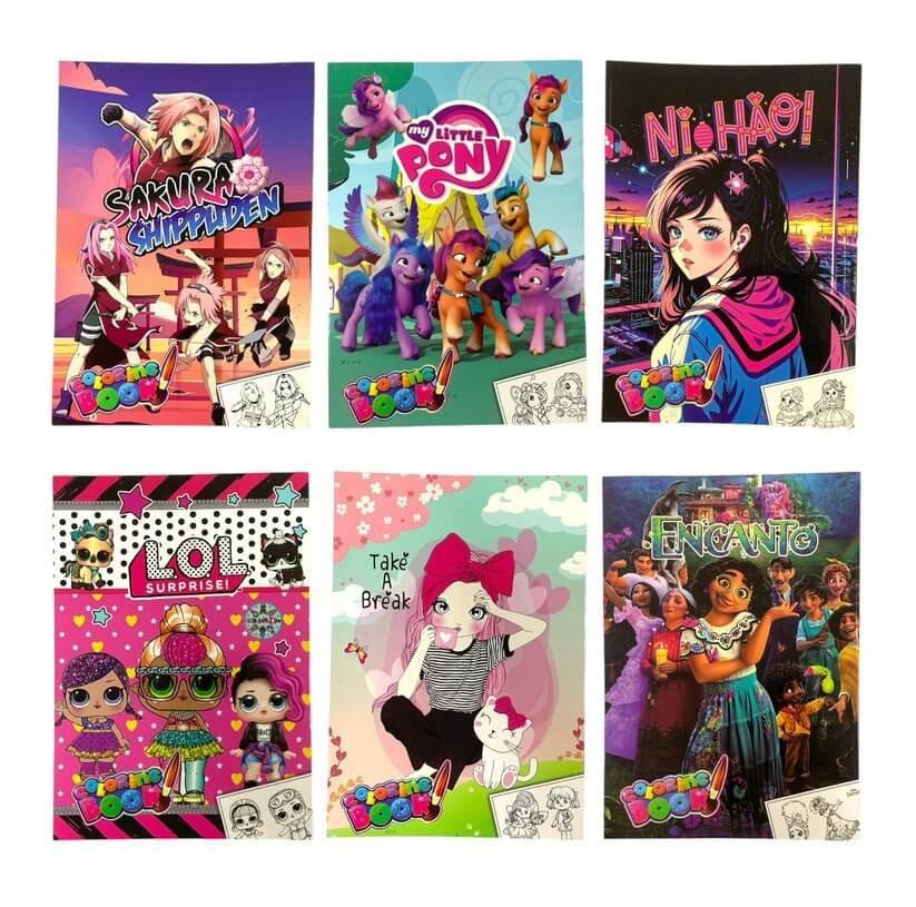 Coloring Book Girls Assorted Models || دفاتر تلوين بناتية موديلات متنوعة - مكتبة اكسبريس الكويت