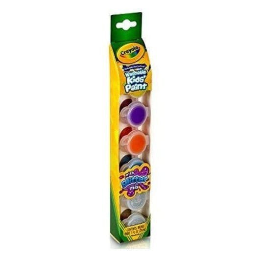 Crayola 6 Color Washable Kids Paint W/glitter Special Effects || الوان كرايولا مع زري قلتر - مكتبة اكسبريس الكويت