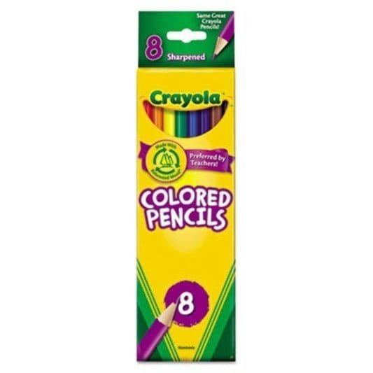 Crayola 8 Colored Pencils || الوان خشبية كرايولا ٨ لون - مكتبة اكسبريس الكويت