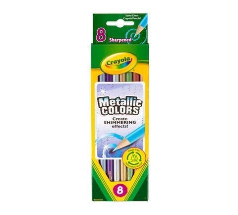 Crayola 8 Metallic Colored Pencils - مكتبة اكسبريس الكويت