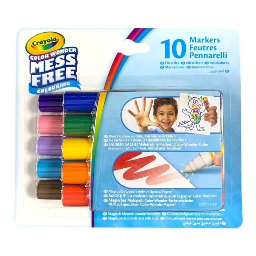 Crayola Color Wonder Mess Free Coloring 10 Markers. أقلام تلوين كرايولا كلر وندر ميس فري 10 أقلام تلوين - مكتبة اكسبريس الكويت