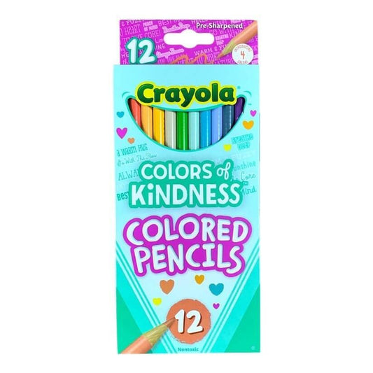 Crayola Colors of Kindness Colored Pencils 12 Colors || الوان كرايولا خشبية كولورز اوف كايندنس ١٢ لون - مكتبة اكسبريس الكويت
