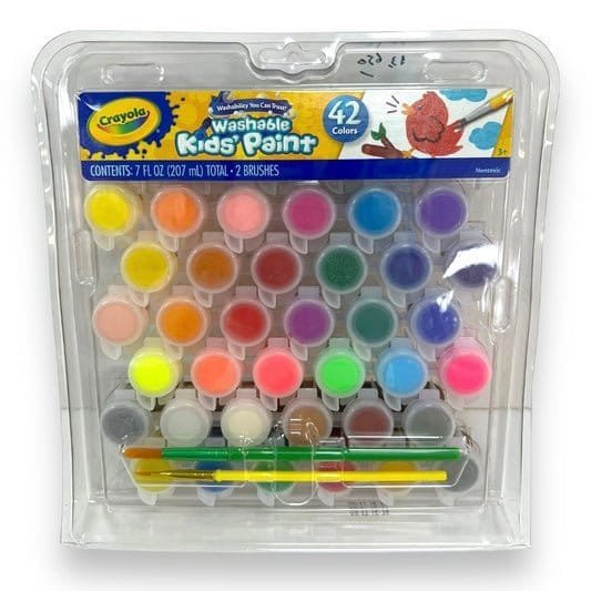 Crayola Kids Washable Paint 42 Colors || الوان رسم كرايولا 42 لون - مكتبة اكسبريس الكويت