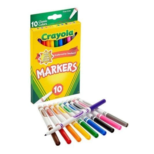 Crayola Markers 10 Colors || الوان شينية كرايولا ١٠ لون - مكتبة اكسبريس الكويت