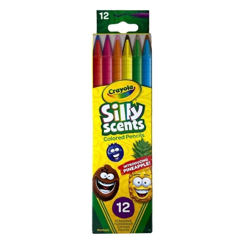Crayola Silly Scents Colored Pencils Nontoxic 12 Scented Twistables || الوان خشبية كرايولا تويستابل ١٢ لون معطر - مكتبة اكسبريس الكويت