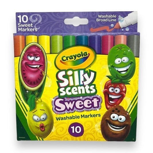 Crayola Silly Scents Markers 10 Colors || الوان شينية معطرة سيلي سويت ماركر كرايولا - مكتبة اكسبريس الكويت