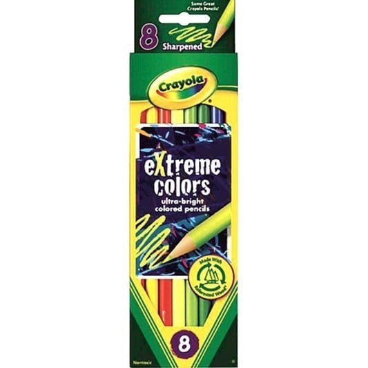Crayola Ultra Bright Colored Pencils 8 Colors || الوان خشبية فسفورية كرايولا 8 لون - مكتبة اكسبريس الكويت