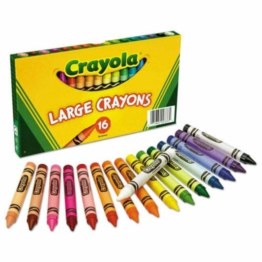 Crayola Ultra - Clean Washable Large Crayons Color Max 16 Colors || الوان شمعية كبيرة كرايولا ١٦ لون - مكتبة اكسبريس الكويت