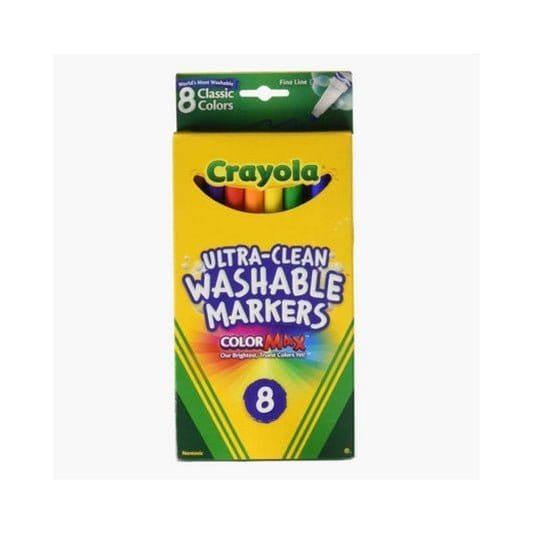 Crayola Ultra Clean Washable Markers 8 Colors || الوان كرايولا قابله للغسل ٨ لون⁩ - مكتبة اكسبريس الكويت