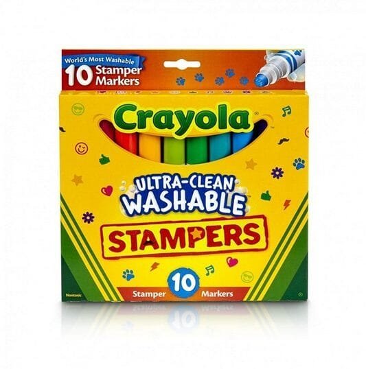 Crayola Ultra Clean Washable Stampers 10 Colors || الوان طباعات كرايولا ١٠ لون قابلة للغسل - مكتبة اكسبريس الكويت