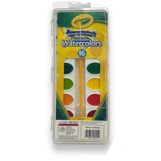 Crayola Washable Watercolors 16 Color || الوان مائية كرايولا 16 لون - مكتبة اكسبريس الكويت