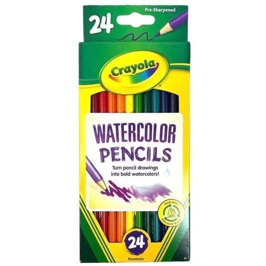Crayola Watercolor Pencils 24 Colors || الوان خشبية مائية كرايولا ٢٤ لون - مكتبة اكسبريس الكويت