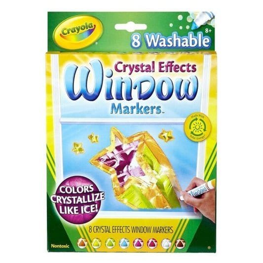 Crayola Window Markers 8 Colors || الوان كرايولا ويندو ماركرز ٨ لون - مكتبة اكسبريس الكويت