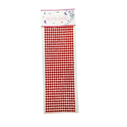 Crystal Stickers Red || ستيكر كريستال لون احمر - مكتبة اكسبريس الكويت