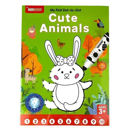Cute Animals Dot to Dot Coloring Book || دفتر تلوين للاطفال الحيوانات الجميلة - مكتبة اكسبريس الكويت