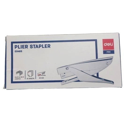 Deli Plier Stapler 0346s || دباسة يدوية ديلي ٢٥ ورقة - مكتبة اكسبريس الكويت