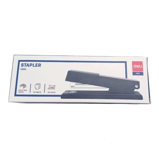 Deli Stapler 0360 || دباسة ديلي ٢٥ ورقة - مكتبة اكسبريس الكويت