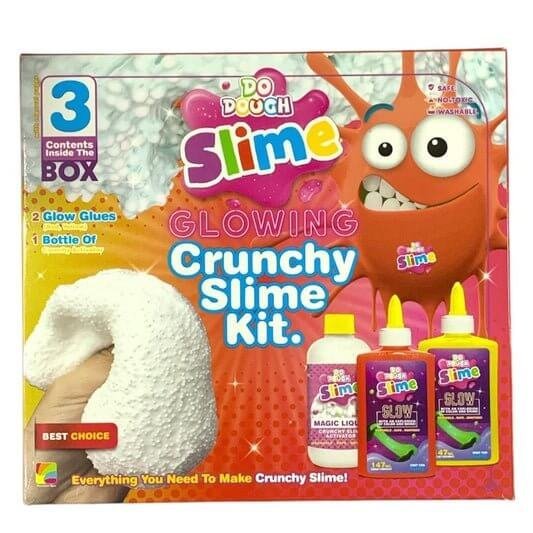 Do Dough Glowing Crunchy Slime Kit 3 Pcs || مجموعة سلايم كرنشي مضيئ ٣ قطع دو دوه - مكتبة اكسبريس الكويت