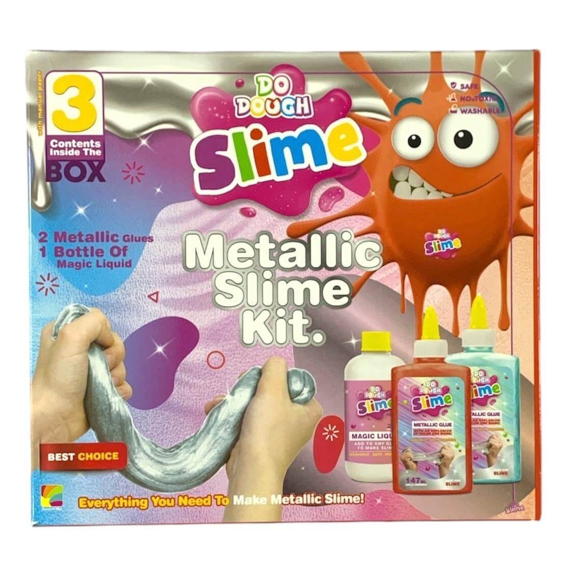 Do Dough Metallic Slime Kit 3 Pcs || مجموعة سلايم ميتاليك ٣ قطع دو دوه - مكتبة اكسبريس الكويت