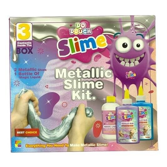 Do Dough Metallic Slime Kit 3 Pcs || مجموعة سلايم ميتاليك ٣ قطع دو دوه - مكتبة اكسبريس الكويت