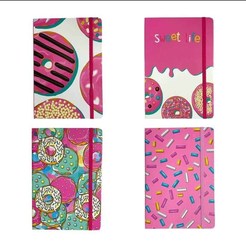 Donuts Printed Notebook 20 x 15 Assorted Models || دفتر مطبوع حجم ١٥*٢٠ موديلات مختلفة الدوناتس - مكتبة اكسبريس الكويت