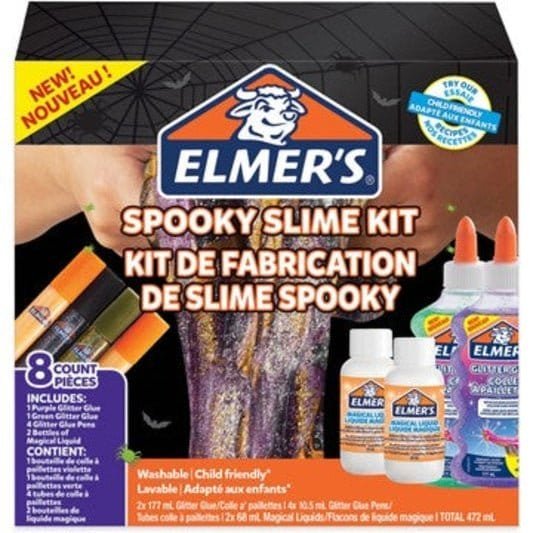 Elmers Spooky Slime Kit 8 pcs || مجموعه سلايم المرز سبوكي عدد 8 قطع - مكتبة اكسبريس الكويت