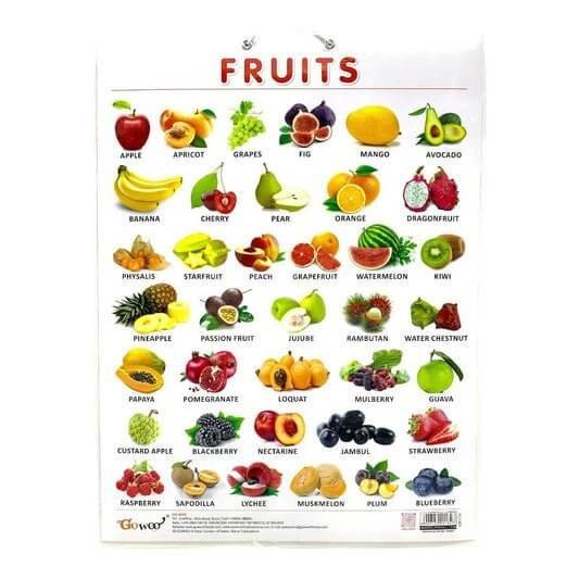 English Educational Posters Fruits || وسيلة انجليزي الفواكه - مكتبة اكسبريس الكويت