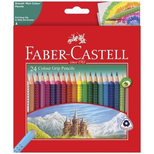 Faber Castell 24 Color Tri Grip Pencil || الوان خشبيه مثلثه فيبر كاستل 24 لون - مكتبة اكسبريس الكويت