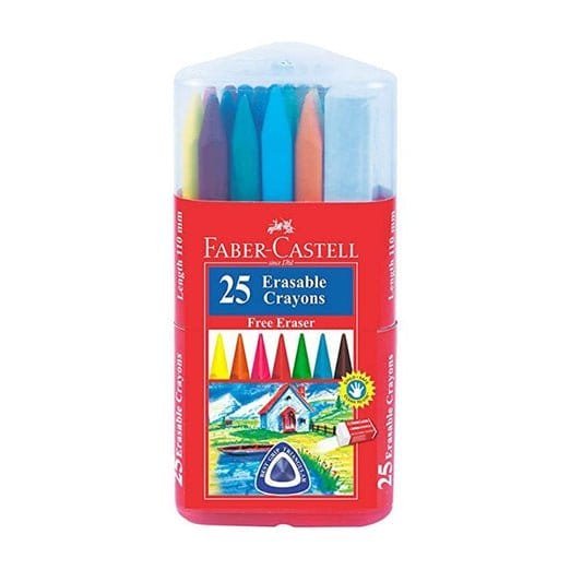 Faber Castell 25 Crayons II فيبر كاستل أقلام تلوين شمعي عدد 25 - مكتبة اكسبريس الكويت