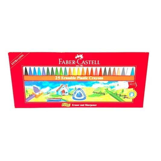 Faber Castell 25 Long Crayons || الوان فيبر كاستل شمعيه 25 لون - مكتبة اكسبريس الكويت