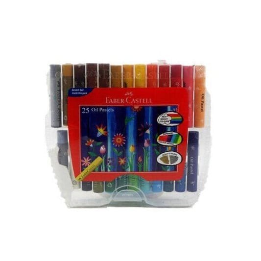 faber castell 25 oil pastels || الوان باستيل زيتيه 25 حبة - مكتبة اكسبريس الكويت