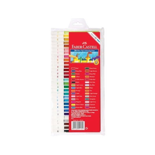 Faber Castell 30 colored markers || الوان شينيه فيبر كاستل 30 لون - مكتبة اكسبريس الكويت